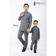 KELABU GREY BAJU MELAYU SLIM FIT MODEN SEGAK BAJU RAYA 2025 BAJU MELAYU CEKAK MUSANG SEDONDON AYAH A
