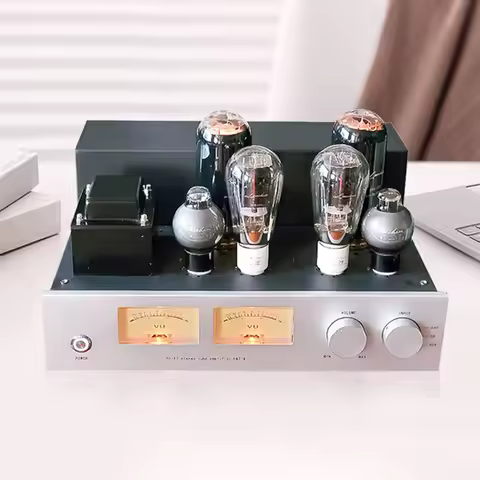 2x20W Tube Amplifier A Class Single Ended 4-8ohm Amp HiFi Sound Box 6SN7 Preamp Driving Amplifiers A