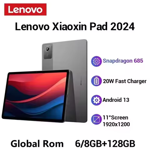 Lenovo Xiaoxin Pad 2024 Tablets 8GB 128GB Android Tablet Qualcomm Snapdragon 685 Octa Core 11 Inch G