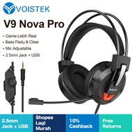 【Local Seller】Voistek V9 Game Headset Audio Earphone Mic Gaming RGB Colorful Lighting Volume Control