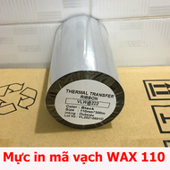 Mực in mã vạch Ribbon Wax WTX 110mmx300m cho máy Godex G500 G530 Bixolon TX400 TX430
