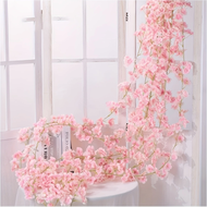 Simulated Cherry Blossom Vine Pipe Vine Blocking Peach Blossom Decoration Background Hanging Flower 