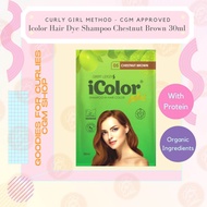 iColor Hair Dye Shampoo Chestnut Brown 30ml ICO02