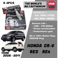 NGK Premium RX Spark Plug - Honda CRV 3rd Gen RE3 RE4 2.4L K24A i-VTEC DOHC 16V ( Year 2006-2011 )