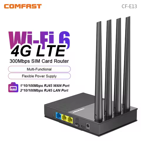 Comfast 4G LTE Wifi6 Router Wireless Repeater 286Mbps Signal Booster 2.4G WiFi Extender WiFi Amplifi