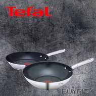 Tefal Duetto Frying Pan and Wok, Stainless Steel Induction