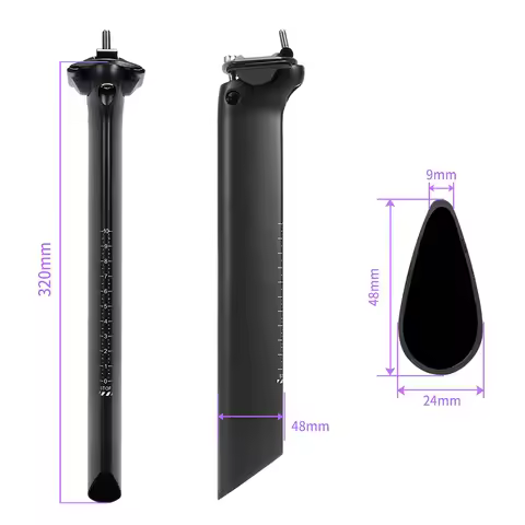 Full Carbon T800 Ultralight Seatpost - 165g 320mm Compatible With -XDS AD350 & AD300 Road Bikes Easy