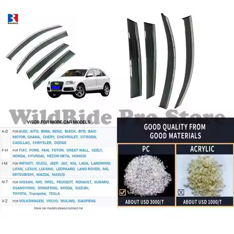 1 set For Factory Directly Sell High End Injection Deflector Window Visor for Audi Q5 2008 2017