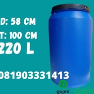 BEST PRODUK DRUM AIR PLASTIK 200 LITER BESAR TEMPAT SAMPAH EMBER BASKOM HDPE TEBAL