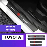 □﹉☁【TOYOTA】Toyota TRD Carbon fiber car door sticker Suitable Protector for RUSH/WIGO/INNOVA/Calya/Dy