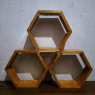 RAK DINDING SEGI ENAM HEXiGONAL BESAR