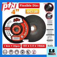 (1pcs)PTN 4" FLEXIBLE GRINDING DISC [GC120] FOR STONE,GLASS,CONCRETE,MARBLE,GRANITE