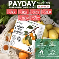Nature's Key Gummies Loquat & Pir Melegakan Kerongkong Gummies, menggunakan ekstrak semula jadi untu