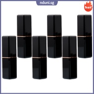 6Pcs Compact Black ABS Lipstick Tubes Cosmetic Storage Pack nduni