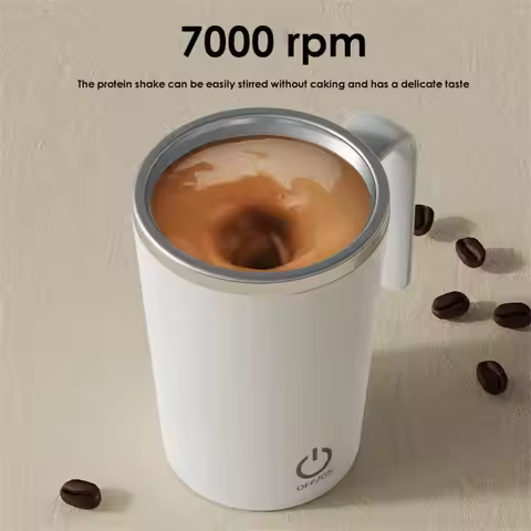 Automatic Stirring Cup Mug Water Coffee Tea Cup Electric Stirring Stainless Steel Rotating Magnetic 