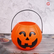 【New】Halloween Party Props Plastic Pumpkin Bucket Decorate Halloween Decoration