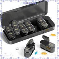 MOLIHMY Medicine Box, Moisture-proof Medicine Organizer Pill Organizer,  2 Times a Day 7 Days Am & P