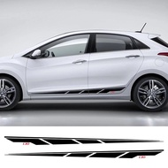 For HYUNDAI I30 I 30 N Line 30n Sedan GT Car Stickers Auto Door Side Graphics Sport Stripes Decorati