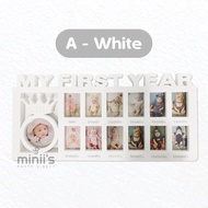 Miniis 1-12 Months Newborn Photo Frame My First Year Photos Frame For Memories Birthday Xmas Memorie