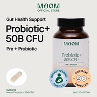 Moom Health Probiotic+ 50B CFU+. Prebiotic & Probiotics. Digestion & Gut Health Support. 90caps.