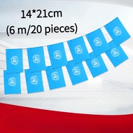 14*21cm(6 m/20 pieces)United Nations Flag UN String Banner
