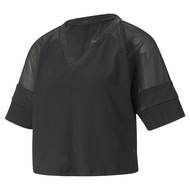 Puma Womens Fashion Luxe Raglan Training Top (Black Matte) 52094601