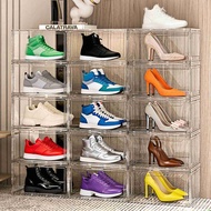 10 Pcs Transparent Shoe Box Dustproof Display Shoe Storage Magnetic Door Easy To Stack Multi Tiered