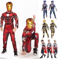 Ready Stock Kids Spiderman Costume Bumblebee Transformers Iron Man Birthday Cosplay