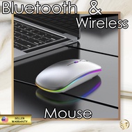 MBH102 🟡 RECHARGEABLE WIRELESS MOUSE / BLUETOOTH MOUSE / BLUETOOTH WIRELESS MOUSE / Silent Mouse Gaming Mouse Colourful LED 2.4GHZ Adjustable Mouse for Office Home PC Desktop Laptop Rechargeable Wireless Rechargeable Mouse