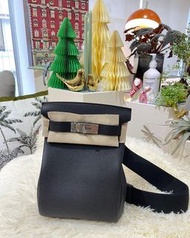 Hermes kelly ado 黑色銀扣