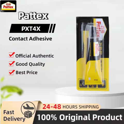 Pattex PXT4X Contact Adhesive 12ML Clear Strong Transparent Soft Adhesive Repair for Leather Wood Mo