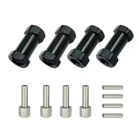 Aluminum RC Car 12mm Hex Wheel Hub Drive Adaptor 15/20/25mm Extension Combiner Coupler for 1/10 RC C