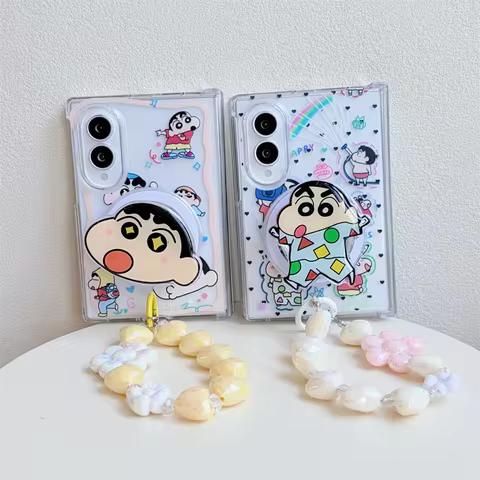 Kawaii Cartoon Crayon Shin-chan Magnetic Phone Case for Samsung Galaxy Z Fold 8 Ultra Fold 8 Cover W