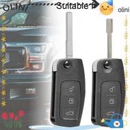 OLINI Remote Key Shell Car Accessories Flip Replacement 3 Buttons Car Key Shell for for Ford Focus F