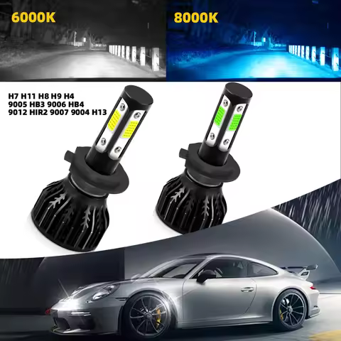 50000lm 180W Car LED Headlight H7 H4 H11 6000K 8000K 9007 9004 H13 HiLo Light Bulbs HB4 HB3 9006 900