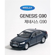 Hyundai Motor GENESIS G90 Blue Diecast 1:38 Scale Miniature Display Korean Toy