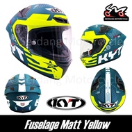 KYT TT Course Fuselage Matt Yellow Helmet Full Face Helmet Topi Keledar