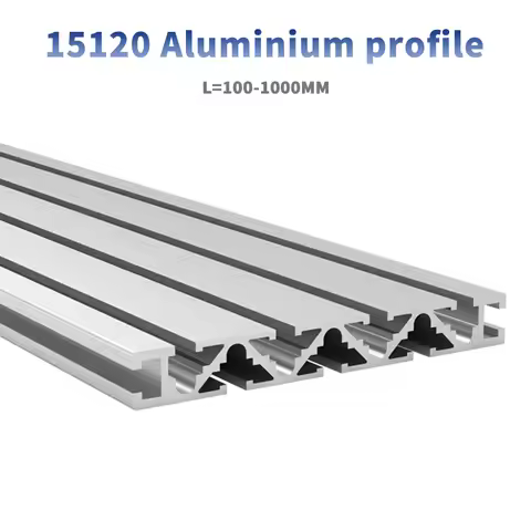 15120 Aluminum Profile 15120 Extrusion 100 300mm 500mm 1000mm Length Anodized Linear Rail 15x120mm F