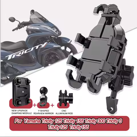 For Yamaha Tricity 125 Tricity 300 Tricity 3 Tricity125 Tricity155 360° Adjustable Motorcycle Phone 
