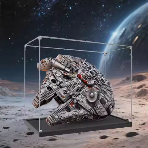 Acrylic Transparent Display Box for Lego 75192 Millennium Falcon - Dustproof Collectible,Stackable (