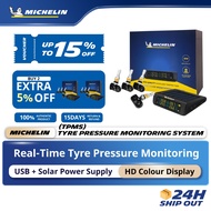 MICHELIN Solar Tyre Pressure Monitoring System TPMS Dual Power Supply HD Colour Display