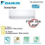 DAIKIN R32 1.0HP Standard Inverter Air Conditioner - FTKF Model -FTKF25A / RKF25A-3WMY-LF