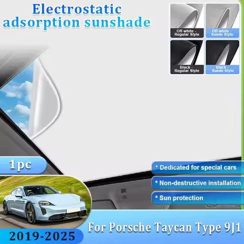Car Sunshade For Porsche Taycan Type 9J1 2019~2025 2022 Sunroof Shades Electrostatic Adsorption Viso
