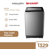Sharp 7-Wash Programs Top Load Washer Washing Machine (12.5KG-20.0KG) - ESX Series ESX1221 / ESX1521 / ESX2021
