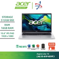 ACER ASPIRE LITE 15 AL15-61P-R3YF 15.6" LAPTOP ( R5-8640HS 16GD5 512SSD / 15.6" IPS FHD / WIN11 / OF