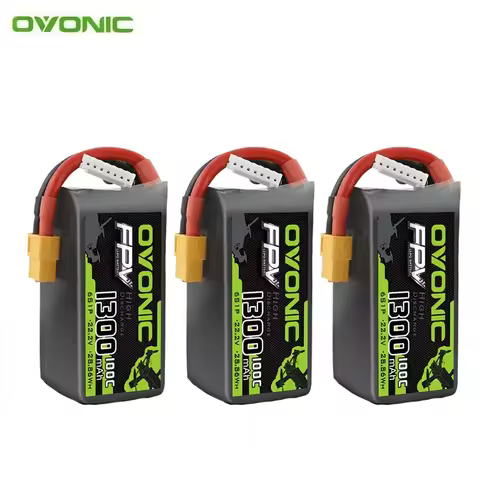 HOT 1/3Pcs OVONIC 100C 1300mAh 6S/22.2V Lipo Battery For RC Helicopter Quadcopter FPV Racing Drone P