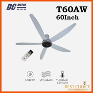 KDK T60AW-SL 60INCH CEILING FAN DC MOTOR WITH REMOTE CONTROL *** 1 YEAR KDK WARRANTY***