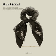 Muzikai Hair Tie Floral Ribbon Bow Hair Tie