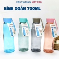 VHU 700ml Twisted Drinking Water Bottle with Handle, School Water Bottle, Sports Water Bottle
