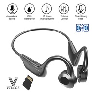 VTUOGE Bone Conduction Headphone bluetooth earphone Gaming Headset LOW Latency Gaming Open ear Wireless Headset Cycling Running Fitness Sweatproof Earbuds For vivo Android Huawei Oppo Samsung xiaomi Redmi sony